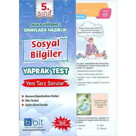 Bulut 5.Sınıf Sosyal Bilimler Yaprak Test