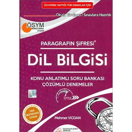 Paragrafın Şifresi Dil Bilgisi Konu Anlatımlı Soru Bankası Mehmet Vicdan