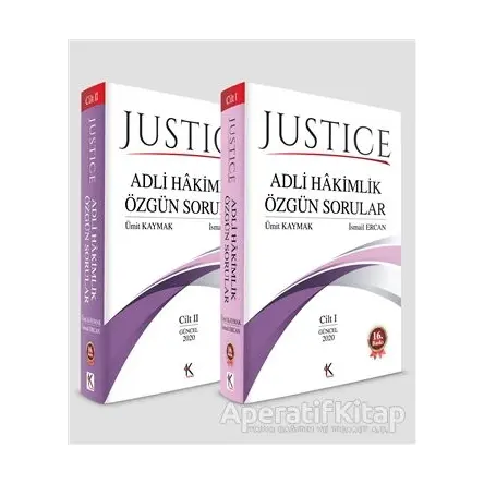 Justice Adli Hakimlik Özgün Sorular (2 Cilt Takım) - Ümit Kaymak - Kuram Kitap