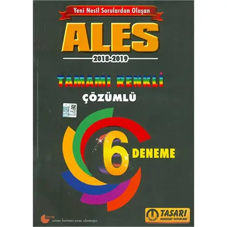 ALES Yeni Nesil 6 Renkli Fasikül Çözümlü Deneme Tasarı Yayınları