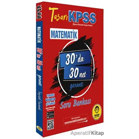 Kpss Matematik 30 Da 30 Net Soru Bankası - Kolektif - Tasarı Yayıncılık