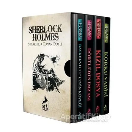 Sherlock Holmes Roman Seti (4 Kitap Takım) - Sir Arthur Conan Doyle - Ren Kitap