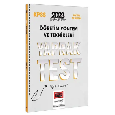 Yargı 2023 KPSS Eğtiim Bilimleri Öğretim Yöntem ve Teknikleri ÖYT Yaprak Test