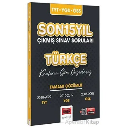 Yargı 2023 TYT-YGS-ÖSS Son 15 Yıl Çıkmış Sınav Soruları