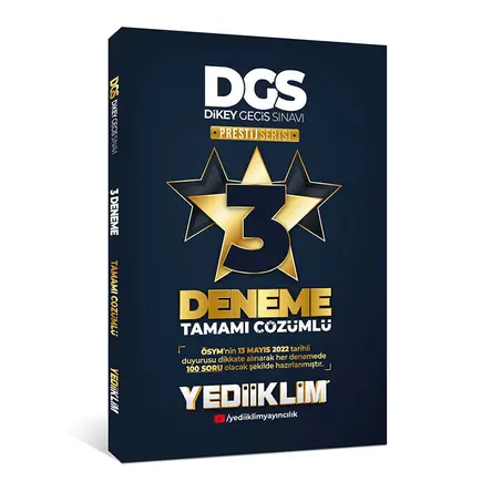 Yediiklim 2022 DGS Prestij Serisi Tamamı Çözümlü 3 Yıldız Deneme