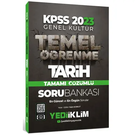 Yediiklim 2023 KPSS Genel Kültür Temel Öğrenme Tarih Tamamı Çözümlü Soru Bankası