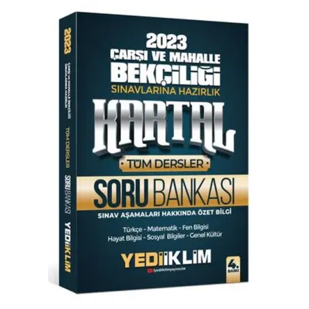 Yediiklim 2023 Çarşı ve Mahalle Bekçiliği Sınavlarına Hazırlık Kartal Soru Bankası