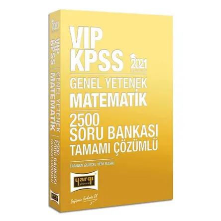 Yargı 2021 KPSS VIP Matematik Çözümlü 2500 Soru Bankası