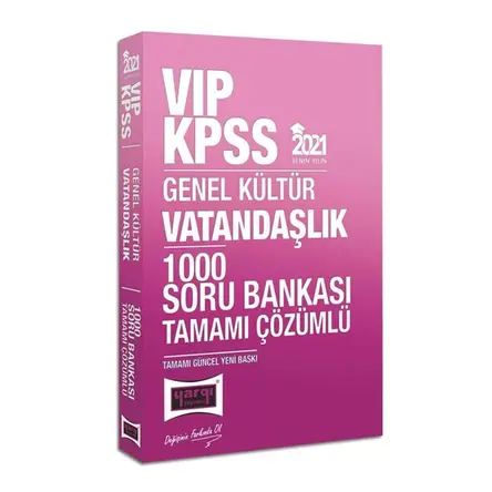 Yargı 2021 KPSS VIP Vatandaşlık Çözümlü 1000 Soru Bankası