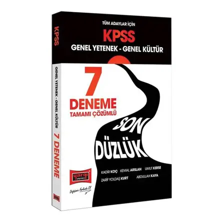 Yargı Yayınları KPSS Tüm Adaylar İçin Son Düzlük Çözümlü 7 Deneme