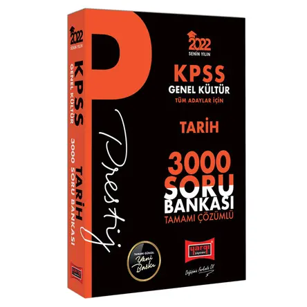 Yargı 2022 KPSS Genel Kültür Tarih Prestij Seri Tamamı Çözümlü 3000 Soru Bankası