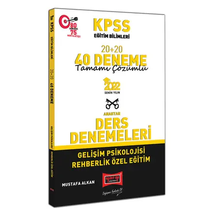 Yargı 2022 KPSS Eğitim Bilimleri Gelişim Psikolojisi Rehberlik Özel Eğitim Tamamı Çözümlü 40 Deneme