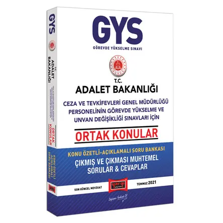 Yargı GYS T.C. Adalet Bakanlığı Ceza Ve Tevkifevleri Genel Müdürlüğü Personelinin Görevde Yükselme