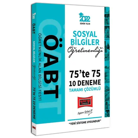 Yargı 2022 ÖABT Sosyal Bilgiler Öğretmenliği 75te 75 Tamamı Çözümlü 10 Deneme