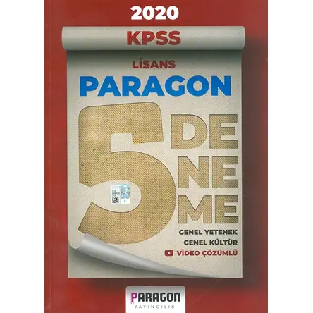 2020 KPSS Lisans Paragon Video Çözümlü 5 Deneme Paragon Yayıncılık