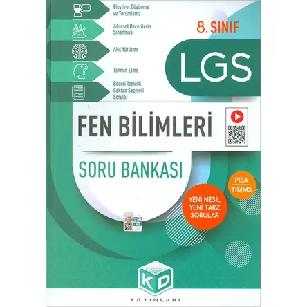 2021 8.Sınıf LGS Fen Bilimleri Soru Bankası KD Yayınları