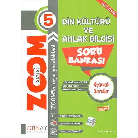 5.Sınıf Zoom Serisi Din Kültürü ve Ahlak Bilgisi Soru Bankası Günay Yayınları