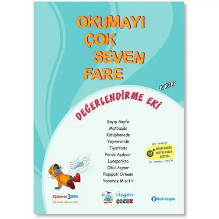 Üçgen Okumayı Çok Seven Fare Serisi Seti 10 Kitap (Sesli Kitaplar)