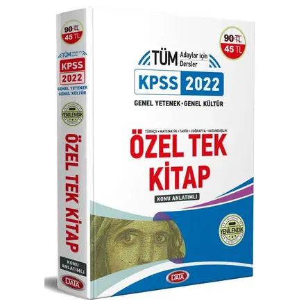 Data 2022 KPSS Genel Yetenek Genel Kültür Konu Anlatımlı Özel Tek Kitap