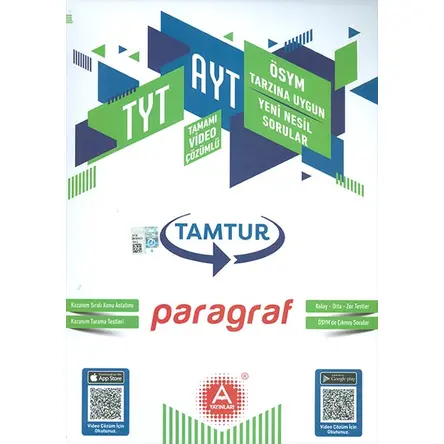 Tamtur Paragraf Yeni Nesil Sorular A yayınları