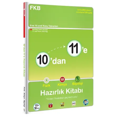 Tonguç Akademi 10’dan 11’e Fizik Kimya Biyoloji Hazırlık Kitabı