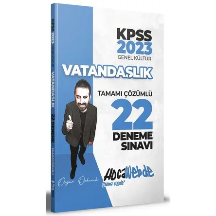 Hocawebde 2023 KPSS Vatandaşlık Tamamı Çözümlü 22 Deneme Sınavı