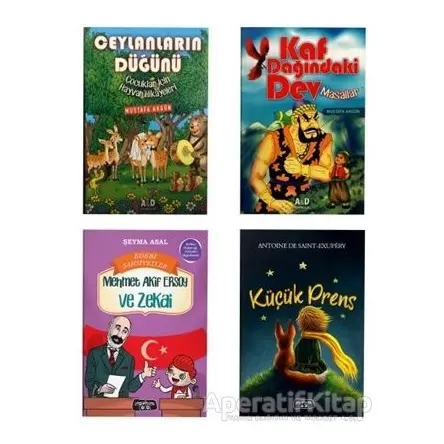 Çocuklar İçin Hikaye Seti (4 Kitap Takım) - Mustafa Akgün - Yediveren Çocuk