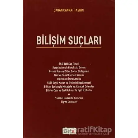 Bilişim Suçları - Şaban Cankat Taşkın - Beta Yayınevi