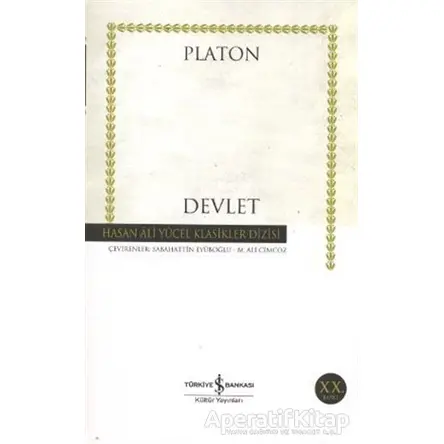 Devlet - Platon (Eflatun) - İş Bankası Kültür Yayınları