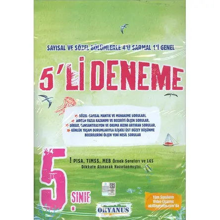 5. Sınıf 5li Deneme Okyanus Yayınları