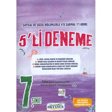 7.Sınıf 5li Deneme Seti Okyanus Yayınları