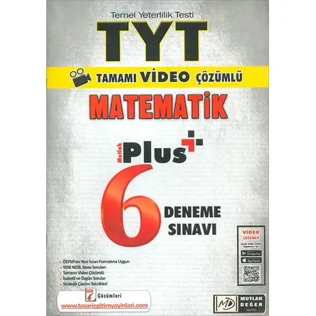 Tasarı 2021 TYT Matematik 6 Plus Video Çözümlü Deneme