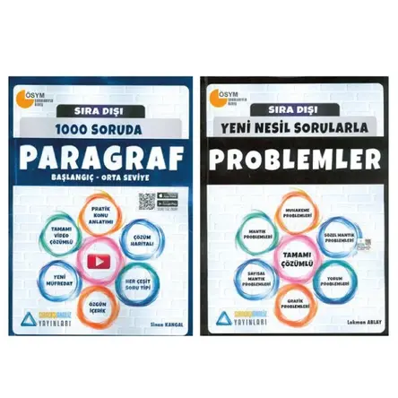 Sıra Dışı 1000 Soruda Paragraf ve Problemler Soru Bankası 2li Set