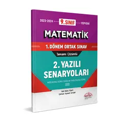 9.Sınıf Matematik 1.Dönem Ortak Sınav 2. Yazılı Senaryoları Çözümlü Editör Yayınevi