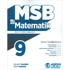 9.Sınıf Matematik MSB Multi Soru Bankası Eğitim Vadisi Yayınları