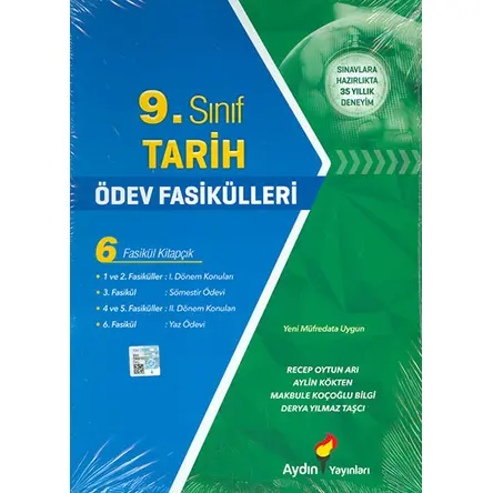 9.Sınıf Tarih Ödev Fasikülleri Aydın Yayınları