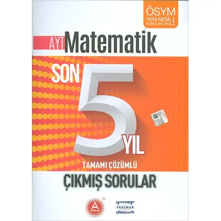 A Yayınları AYT Matematik Son 5 Yıl Çözümlü Çıkmış Sorular