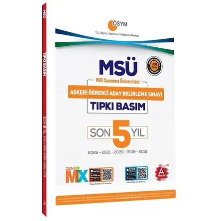 A Yayınları MSÜ Son 5 Yıl Tıpkı Basım Çıkmış Sorular (2018-2022)