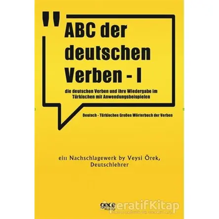 ABC Der Deutschen Verben - 1 - Veysi Örek - Gece Kitaplığı