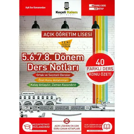 Açık Öğretim Lisesi Tüm Dersler 5. 6. 7. 8. Dönem Ders Notları Keçeli Kalem Yayınları