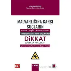 Malvarlığına Karşı Suçların (Hırsızlık - Yağma - Mala Zarar Verme) Soruşturulması ve Kovuşturulmasın