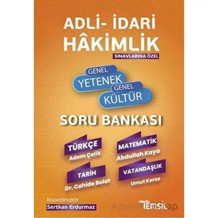 Adli- İdari Hakimlik Genel Yetenek - Genel Kültür Soru Bankası - Umut Kerse - Temsil Kitap