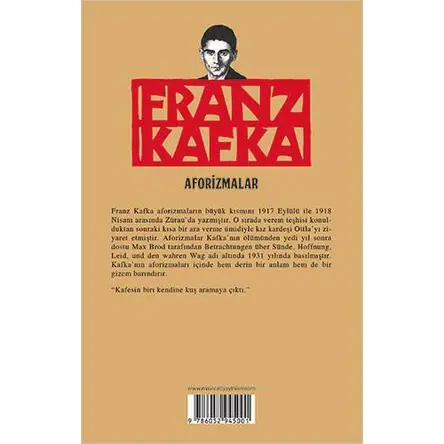 Aforizmalar - Franz Kafka - Maviçatı Yayınları