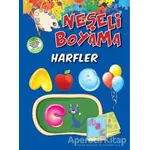 Neşeli Boyama - Harfler - Kolektif - Parıltı Yayınları Boyama ve Çıkartma Kitapları