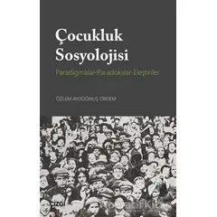 Çocukluk Sosyolojisi - Özlem Aydoğmuş Ördem - Çizgi Kitabevi Yayınları