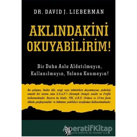 Aklındakini Okuyabilirim! - David J. Lieberman - Diyojen Yayıncılık