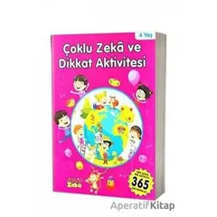 4 Yaş Çoklu Zeka ve Dikkat Aktivitesi - Pembe Kitap - Kolektif - Aktif Zeka Yayınları