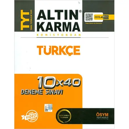 Altın Karma TYT Türkçe 10x40 Deneme Sınavı