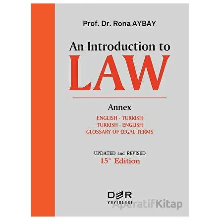 An Introduction To Law - Rona Aybay - Der Yayınları