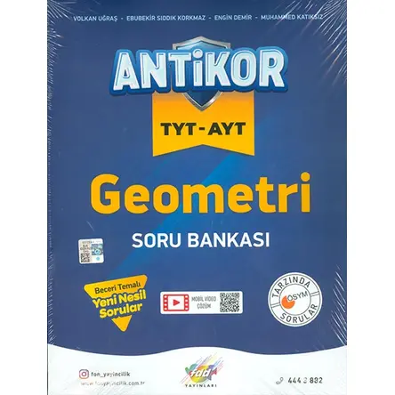 Antikor TYT AYT Geometri Soru Bankası FDD Yayınları